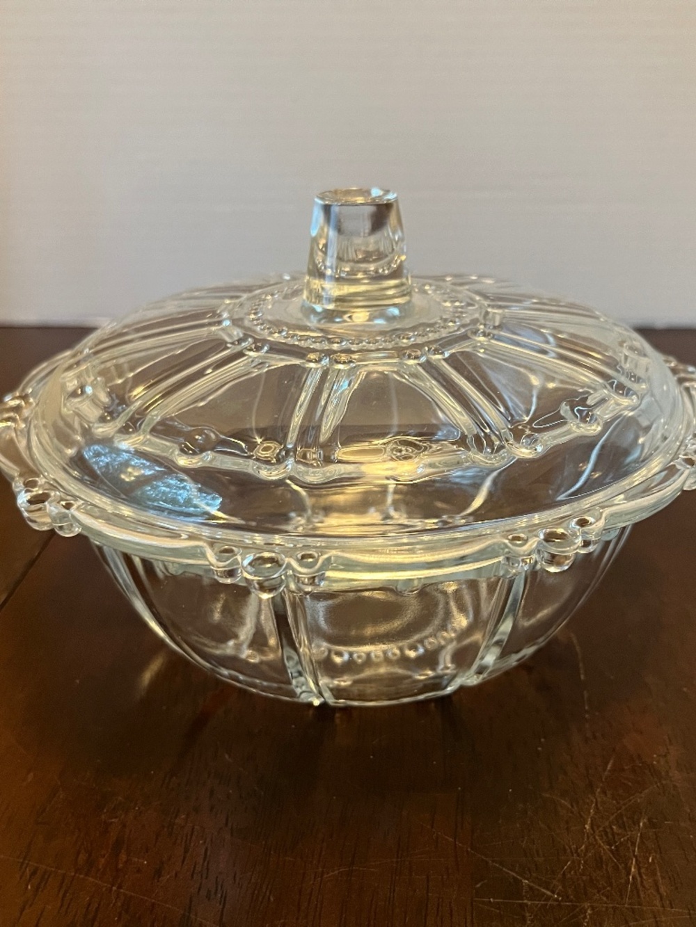Oyster and Pearl Clear Lidded Candy Dish by KIG Indonesia